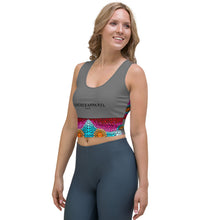 Load image into Gallery viewer, Grey Mandala Yoga Crop Top
