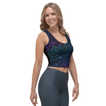 Charger l&#39;image dans la galerie, Crop top yoga noir mandala 
