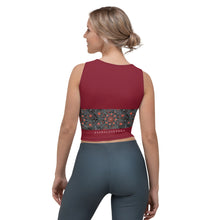 Charger l&#39;image dans la galerie, Crop top yoga rouge mandala 
