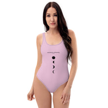 Load image into Gallery viewer, One-Piece Swimsuit Soft Pink Moon Phase
