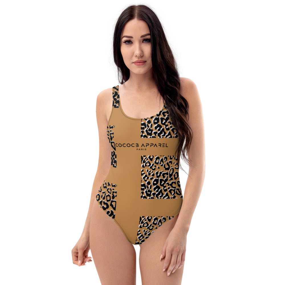 Maillot de bain une pièce Marron (imprimé leopard)