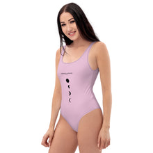 Load image into Gallery viewer, One-Piece Swimsuit Soft Pink Moon Phase
