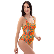 Load image into Gallery viewer, One-Piece Swimsuit Orange Mandala
