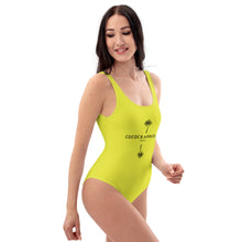 Load image into Gallery viewer, One-Piece Swimsuit Yellow Palm Tree
