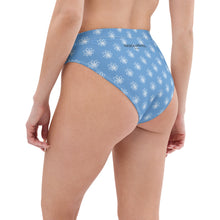 Load image into Gallery viewer, Blue Flower High-Waisted Bikini Bottom
