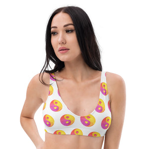 Top per bikini imbottito Ying Yang riciclato