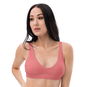 Top per bikini imbottito melone riciclato