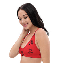 Load image into Gallery viewer, Red Palm Recyled Padded Bikini Top
