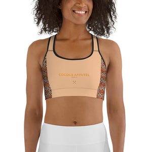 Reggiseno sportivo yoga beige naturale