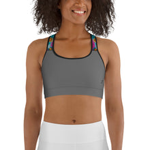 Load image into Gallery viewer, Grey Mandala Yoga Sports Bra
