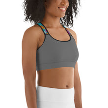 Load image into Gallery viewer, Grey Mandala Yoga Sports Bra
