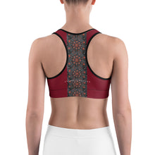 Carica l&#39;immagine nel visualizzatore di Gallery, Reggiseno sportivo yoga rosso mandala
