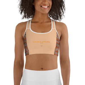 Reggiseno sportivo yoga beige naturale