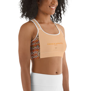 Reggiseno sportivo yoga beige naturale