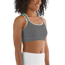 Load image into Gallery viewer, Grey Mandala Yoga Sports Bra
