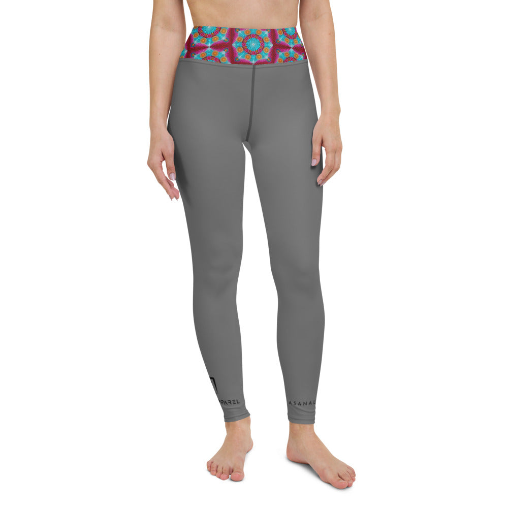 Grey Mandala Yoga Leggings