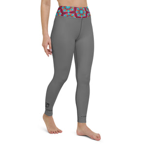 Grey Mandala Yoga Leggings