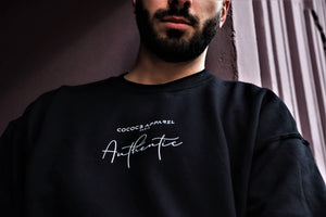 Sweatshirt noir hommes