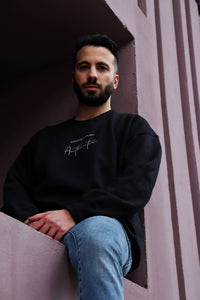 Sweatshirt noir hommes