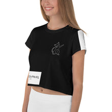 Load image into Gallery viewer, The Black CatDab Cropped T-Shirt
