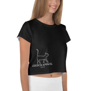 The Black CatWalk Cropped T-Shirt