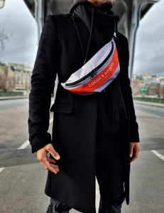 Asphalt Grey & Fire Red Bum Bag