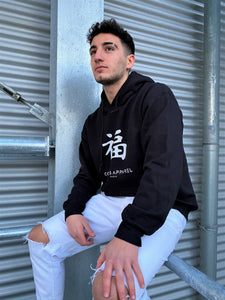 Men's Black Hoodie (jp-luck2)