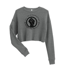 Load image into Gallery viewer, BLM Classic Grey Cropped Sweatshirt (Circle Fist)
