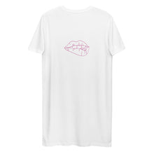 Load image into Gallery viewer, The CocoCB Premium White T-Shirt Dress (kisses)
