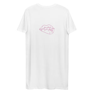 La robe t-shirt blanche CocoCB Premium (bisous)