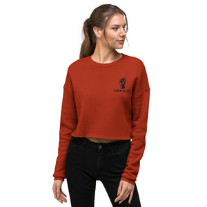 BLM Embroidered Cropped Sweatshirt (Fist)