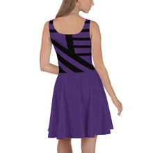 Load image into Gallery viewer, Women&#39;s Purple Skater Dress (black lines)
