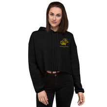 Load image into Gallery viewer, Women&#39;s Cropped Cut Hoodie Embroidered (rose)
