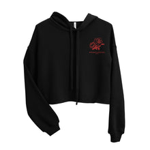 Load image into Gallery viewer, Women&#39;s Cropped Cut Embroidered Hoodie (rose)
