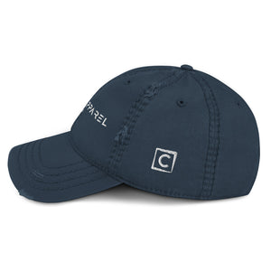 Casquette déchirée bleu nocturne