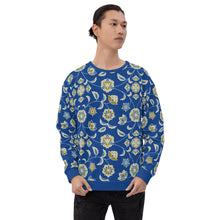 Charger l&#39;image dans la galerie, Sweatshirt bleu marine hommes (fleuri)
