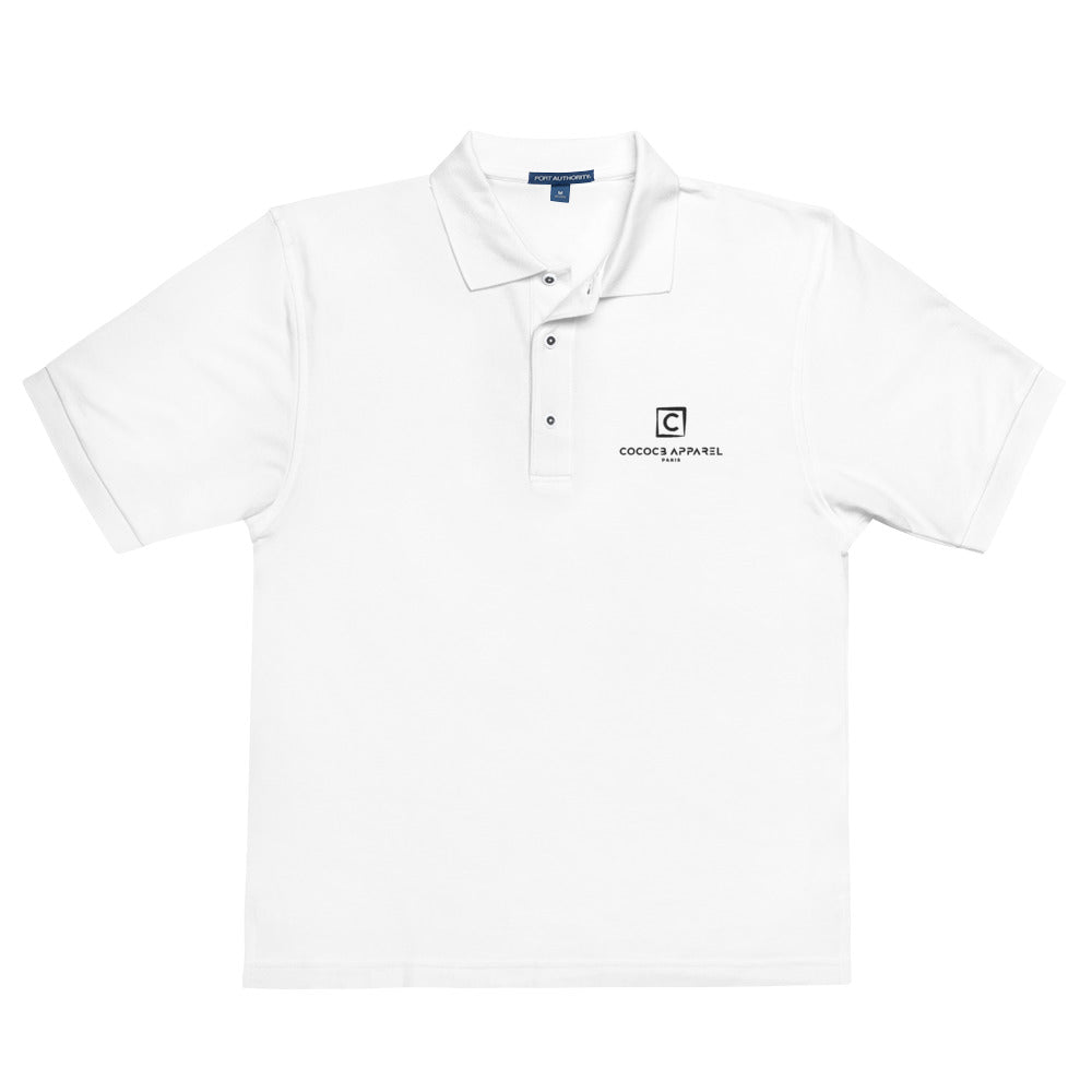 The CocoCB Premium Embroidered White Polo Shirt