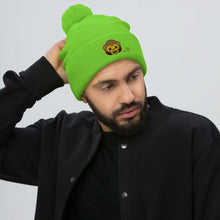 Load image into Gallery viewer, Neon Green Pom-Pom Beanie
