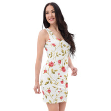 Load image into Gallery viewer, Women&#39;s White Short Cut Dress (floral2)
