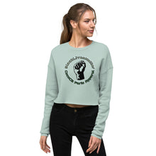 Load image into Gallery viewer, BLM Olive Cropped Sweatshirt (Fist)
