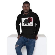 Charger l&#39;image dans la galerie, Sweat à capuche noir hommes (roses)
