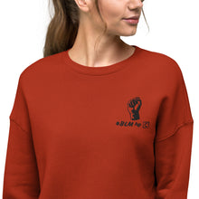 Load image into Gallery viewer, BLM Embroidered Cropped Sweatshirt (Fist)
