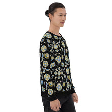 Charger l&#39;image dans la galerie, Sweatshirt black hommes (fleuri)
