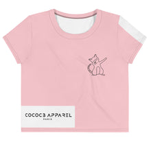 Charger l&#39;image dans la galerie, T-shirt court CatDab rose tendre
