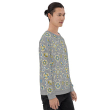 Charger l&#39;image dans la galerie, Sweatshirt gris hommes (fleuri)
