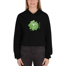 Load image into Gallery viewer, Women&#39;s Cropped Cut Hoodie (flower)
