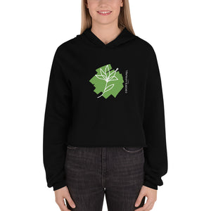 Women's Cropped Cut Hoodie (flower)