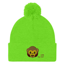 Load image into Gallery viewer, Neon Green Pom-Pom Beanie
