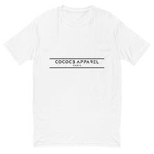 Charger l&#39;image dans la galerie, T-shirt classique pour hommes noir sur blanc (motif lignes)
