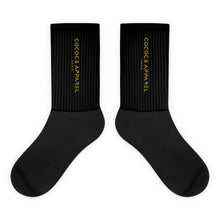 Load image into Gallery viewer, Gold on Black Socks
